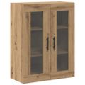 vidaXL Highboard 2 ks dub artisan 69,5 x 34 x 180 cm Kompozitné drevo