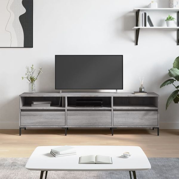 vidaXL TV skrinka sivý dub sonoma 150x30x44,5 cm kompozitné drevo