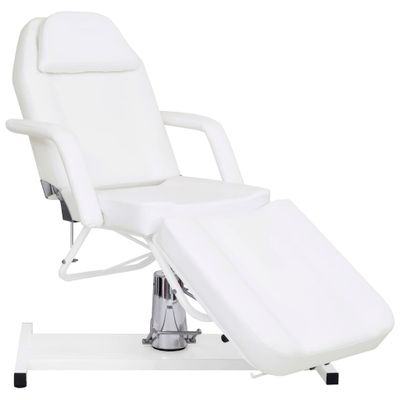 vidaXL Masážny stôl, biely 180x62x(87-112) cm