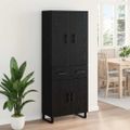vidaXL Highboard 2 ks Čierny dub 69,5 x 34 x 180 cm