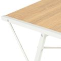 vidaXL Stôl s poličkami, biela a dubová farba 116x50x93 cm