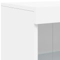 vidaXL Komoda s LED svetlami biela 181,5x37x100 cm