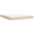 vidaXL Posteľný rám boxspring s matracom krémový 180x200 cm látka