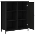 vidaXL Komoda čierna 70x30x80 cm kompozitné drevo