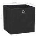 vidaXL Úložné boxy 10 ks, netkaná textília 28x28x28 cm, čierne
