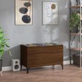 vidaXL Skrinka na platne hnedý dub 74,5x38x48 cm kompozitné drevo