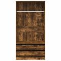 vidaXL Šatník dymový dub 100x50x200 cm spracované drevo