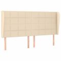 vidaXL Posteľný rám boxspring s matracom krémový 180x200 cm látka
