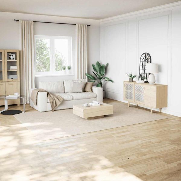 vidaXL Chlpatý koberec krémovo biely 240x340 cm polyester