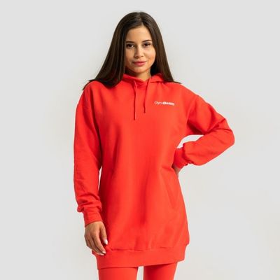 Dámska Longline mikina Limitless Hot Red - GymBeam, veľkosť XL, veľkosť oblečenia XL