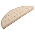vidaXL Kobercové nášľapy na schody 15 ks matné sivé 56x17x3 cm