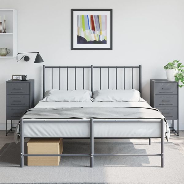 vidaXL Nočné stolíky 2 ks antracitové 36x39x78 cm oceľ