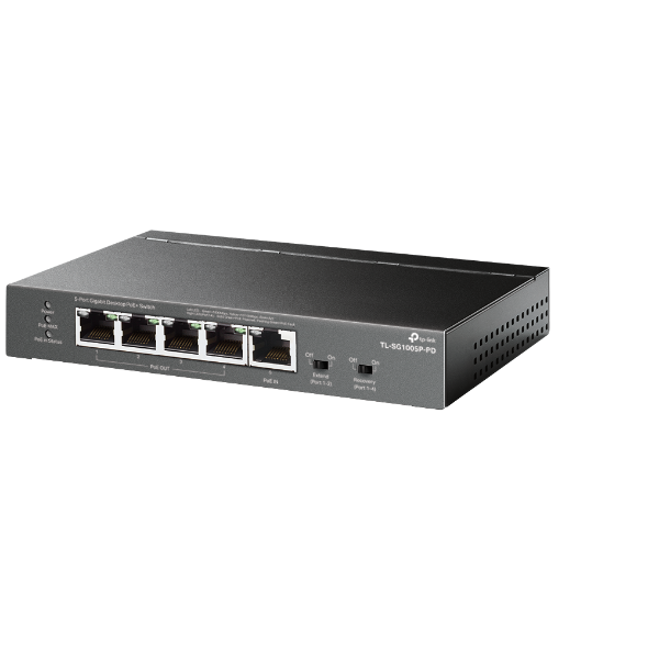 Switch TP-Link TL-SG1005P-PD 1x GLAN s PoE-in, 4x GLAN s PoE+