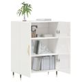 vidaXL Komoda lesklá biela 69,5x34x90 cm spracované drevo