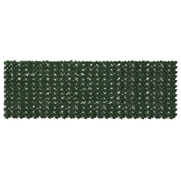vidaXL Balkónový plôtik s listami Tmavozelená 300 x 100 cm