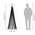 vidaXL LED vianočný stromček 275 LED modré 180 cm
