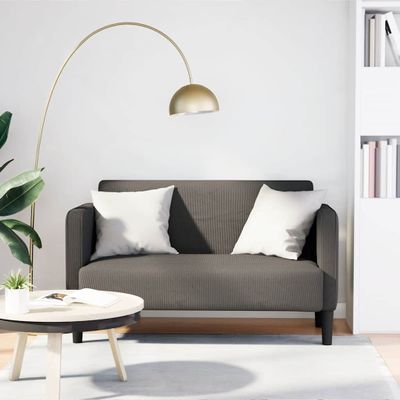 vidaXL Loveseat Pohovka Svetlosivá 109 cm Manšestrová látka