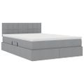 vidaXL Postel s úložným prostorem a matrací Svetlosivá 140 x 190 cm