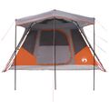 vidaXL Rodinný stan so strechou Šedá a oranžová 305 x 275 x 190 cm