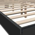 vidaXL Posteľný rám čierny 140x190 cm kompozitné drevo a kov