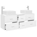 vidaXL Set kabinetov do kúpeľne 3 ks Biela 49,5 x 41 x 63 cm