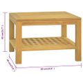 vidaXL Konferenčný stolík 60x60x40 cm masívne teakové drevo