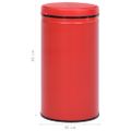 vidaXL Automatický odpadkový kôš, senzor 60 l, uhlíková oceľ, červený