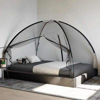vidaXL Moskytiéra jurta s dverami 220 čierna 200x150x140 cm