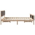 vidaXL Rám postele Hnedá a taupe 150 x 200 cm Borovicový masív