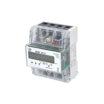 Elektromer EDIN 341L, 80A, 4,5 mod., LCD, 3-fáz., 1-tar., podružný