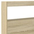 vidaXL Skrinka na čelo postele s LED dub sonoma 220x17x102 cm