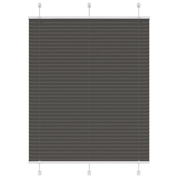 vidaXL plisovaná roleta čierna 110x150 cm Šírka látky 109,4 cm