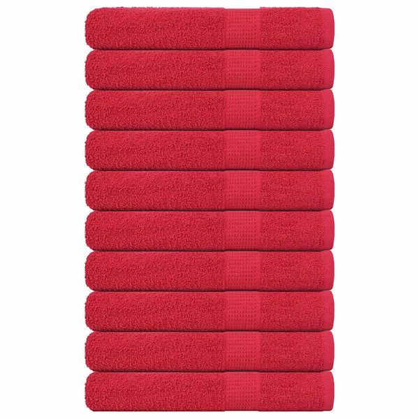 vidaXL Uteráky FROGN 10 ks červené 100x200 cm 360 g/m²