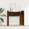vidaXL Konzolový stolík dymový dub 100x35x90 cm kompozitné drevo