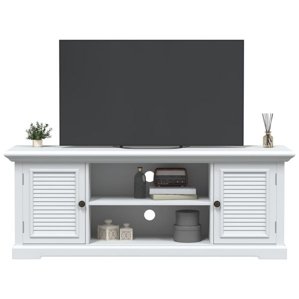 vidaXL TV skrinka biela 110x30x41 cm kompozitné drevo