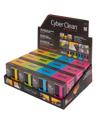 CYBERCLEAN Gaming NEW Cup 160g DISPLAY (12KS = 3ks modrá + 3ks oranžová + 3ks zelená + 3ks ružová)