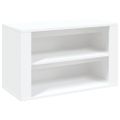 vidaXL Regál na topánky biely 75x35x45 cm spracované drevo