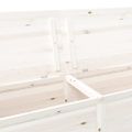 vidaXL Vonkajší box na vankúše biely 200x50x56 cm jedľový masív