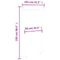 vidaXL Bočná markíza na balkón 100x250 cm, červená