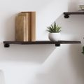 vidaXL Nástenná polica tmavohnedá 60x40x2 cm ošetrený dubový masív