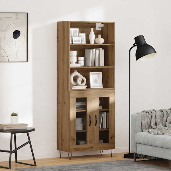 vidaXL Highboard 2 pcs Remeselný dub Kompozitné drevo