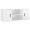 vidaXL TV skrinka lesklá biela 100x35x40 cm spracované drevo