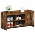 vidaXL Skriňa na topánky s úložiskom Dymový dub 100 x 39,5 x 51 cm