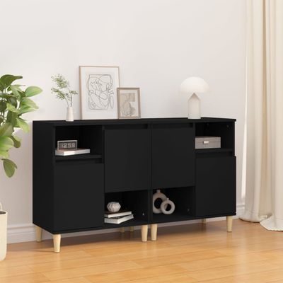 vidaXL Komody 2 ks čierne 60x35x70 cm kompozitné drevo
