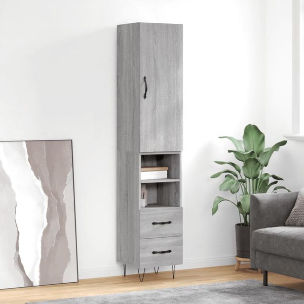 vidaXL Vysoká skrinka dub sonoma 34,5x34x180 cm spracované drevo