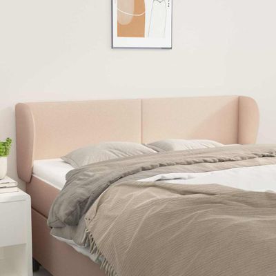 vidaXL Čelo postele so záhybmi kapučínové 147x23x78/88 cm umelá koža