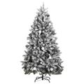 vidaXL Umelý výklopný vianočný stromček 300 LED a sada gúľ 180 cm
