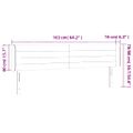 vidaXL Čelo postele s LED tmavomodré 163x16x78/88 cm zamat