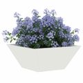 vidaXL Záhradný kvetináč Biela 35 x 35 x 15 cm Studený valcovaný oceľ