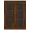 vidaXL Vysoká skrinka hnedý dub 69,5x34x180 cm spracované drevo